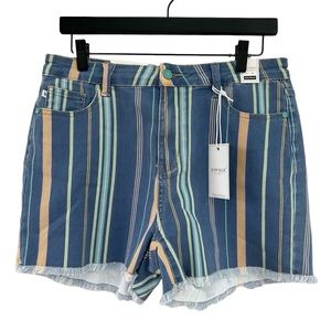 Judy Blue Multicolor Striped Women Shorts